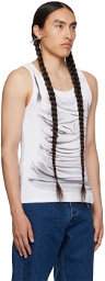 Y/Project White Compact Print Tank Top