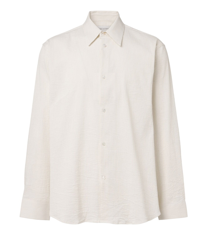 Photo: Studio Nicholson View striped cotton and linen shirt