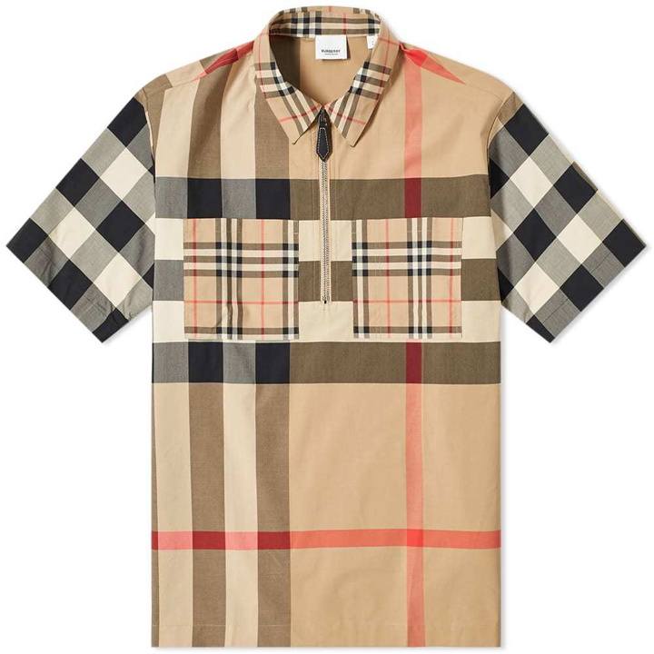 Photo: Burberry Short Sleeve Durham Half Zip Shirt