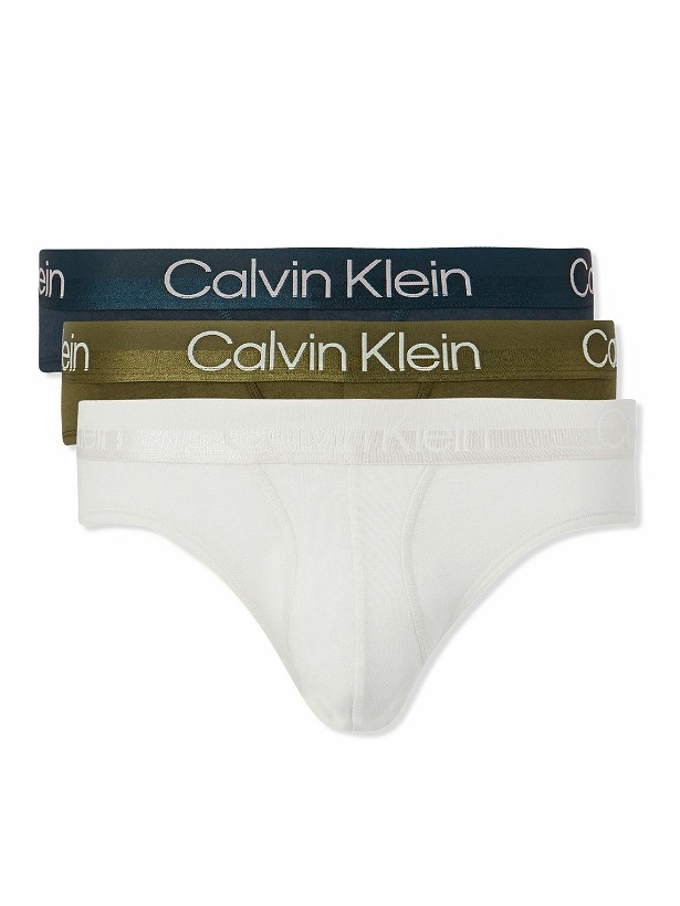Photo: Calvin Klein Underwear - Three-Pack Stretch Cotton-Blend Briefs - Multi
