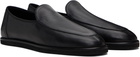 AURALEE Black Soft Leather Slip-on Loafers