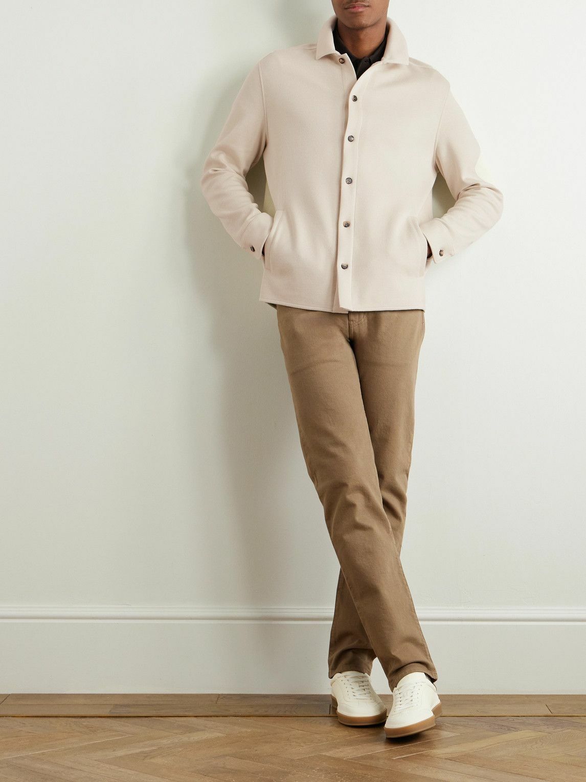 Loro Piana - Cotton, Silk and Cashmere-Blend Overshirt - Neutrals
