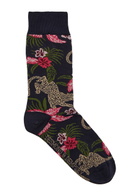 Desmond & Dempsey Soleia Cotton-blend Socks Navy