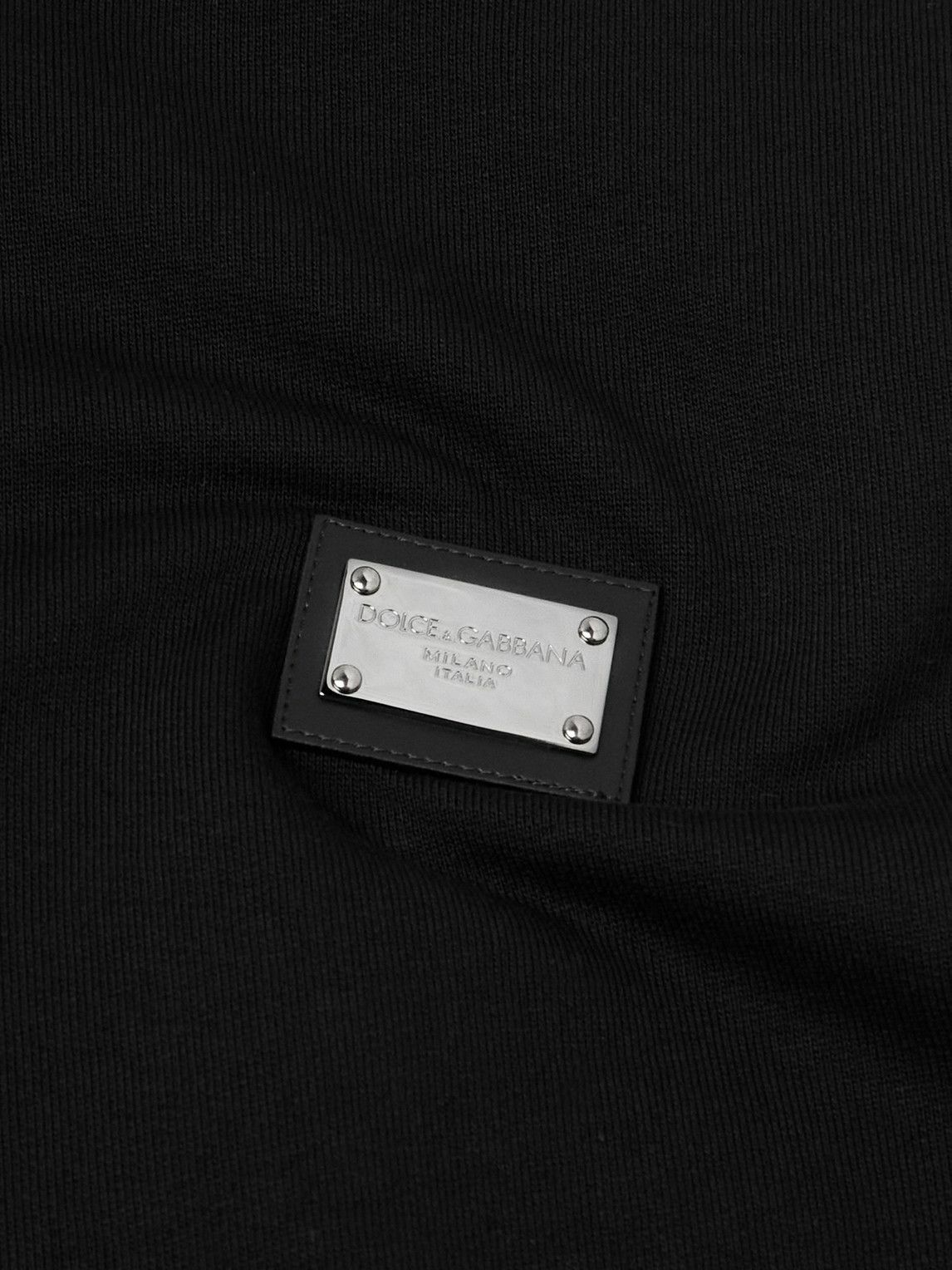 Dolce&Gabbana - Logo-Appliquéd Cotton-Jersey Hoodie - Black