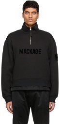 Mackage Black Brando Half-Zip Sweatshirt
