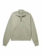 AGOLDE - Idris Cotton-Jersey Half-Zip Sweatshirt - Green