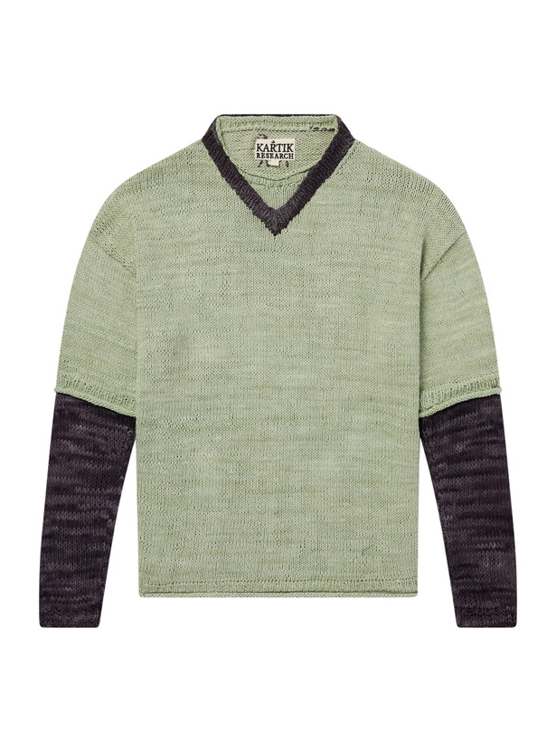 Photo: Kartik Research - Silk Sweater - Green