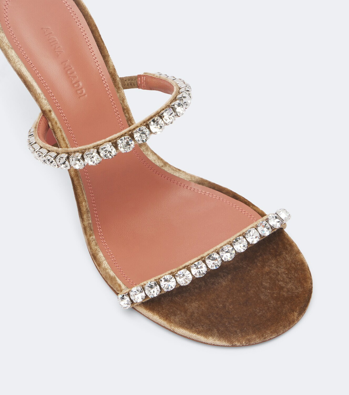 Amina Muaddi Gigi embellished velvet mules