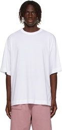 Dries Van Noten White Supima Cotton Dropped Sleeve T-Shirt