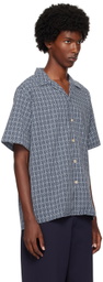 PS by Paul Smith Blue Cross-Stitch Shirt