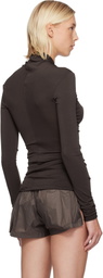 Rick Owens Lilies Brown Concordians Kairo Long Sleeve T-shirt