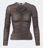 Magda Butrym Floral-appliqué ruched top