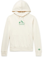 ADIDAS ORIGINALS - Stan Smith Printed Organic Loopback Cotton-Jersey Hoodie - Neutrals