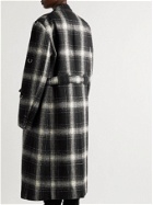 TAKAHIROMIYASHITA THESOLOIST. - Oversized Checked Harris Tweed Wool Coat - Black