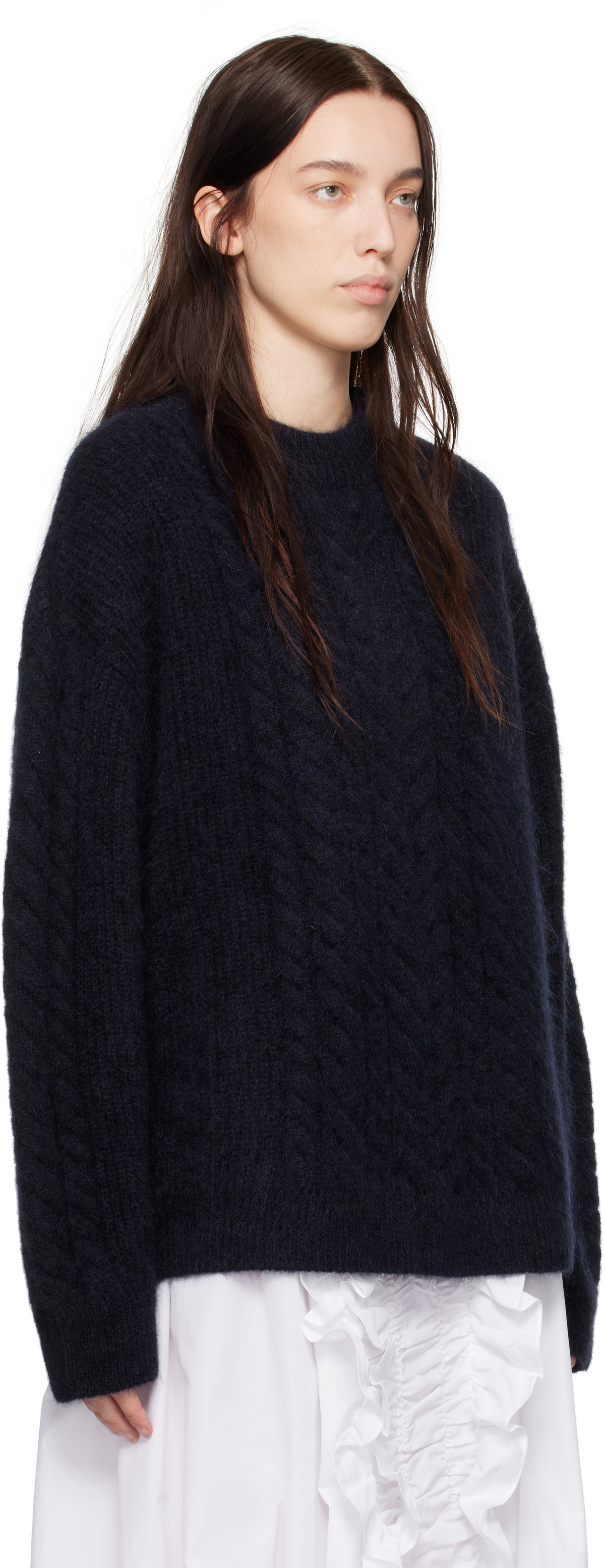 Cecilie Bahnsen Navy Anette Sweater