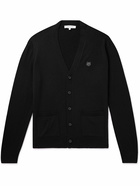 Maison Kitsuné - Logo-Appliquéd Wool Cardigan - Black