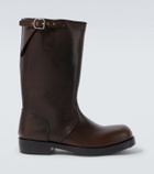 Dries Van Noten Leather biker boots