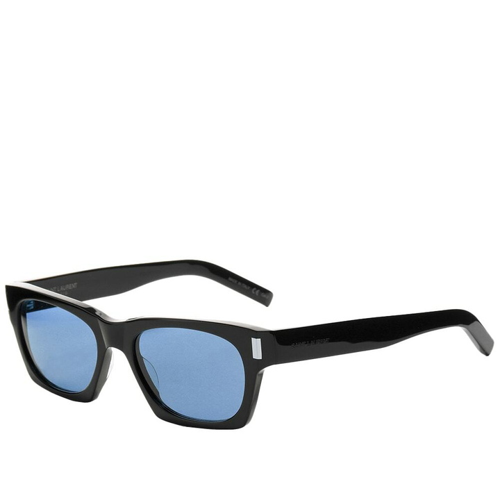 Photo: Saint Laurent Sunglasses Men's Saint Laurent SL 402 Sunglasses in Black/Blue