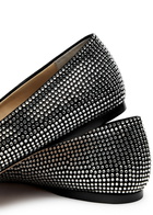Loewe Toy Crystal-embellished Suede Ballet Flats Black