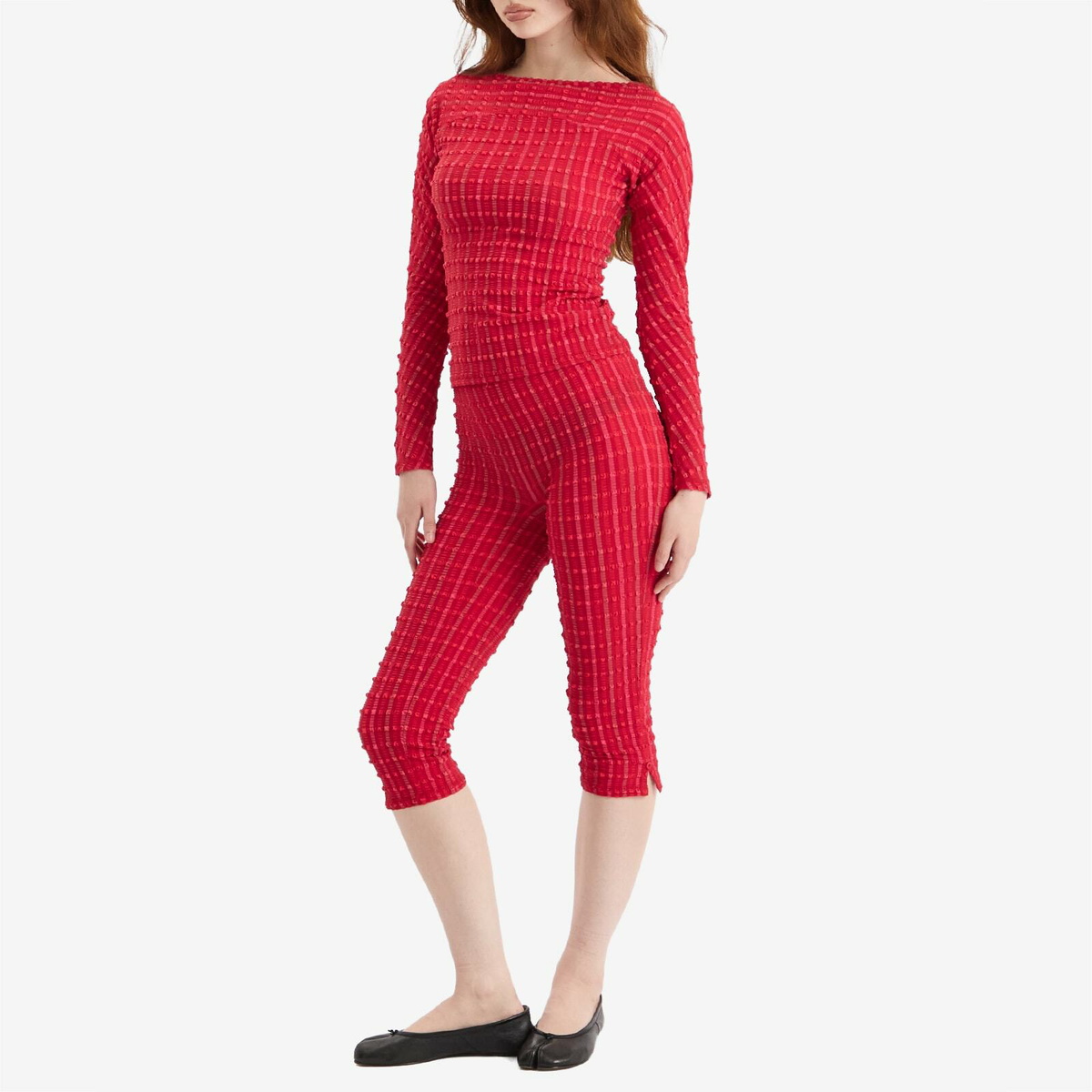 Peachy Den Women's Cindy Capris in Lipstick
