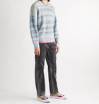 Isabel Marant - Striped Intarsia Knitted Sweater - Blue