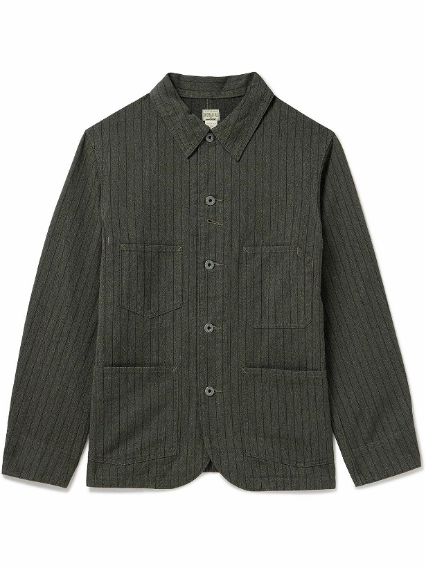 Photo: RRL - Tanner Striped Cotton Shirt Jacket - Black
