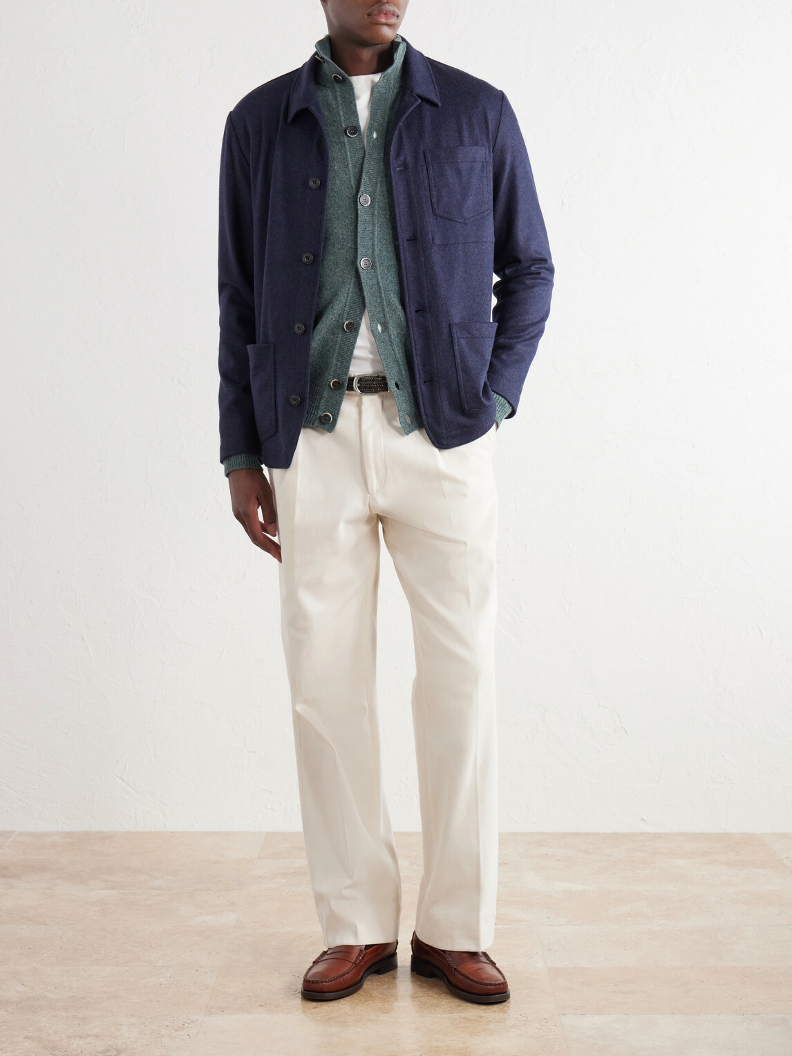 Altea - Giubbino Virgin Wool Cardigan - Green