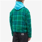 Andersson Bell Men's Toulouse Wool Trucker Jacket in Green/Blue