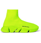 Balenciaga - Speed 2.0 Stretch-Knit Slip-On Sneakers - Yellow