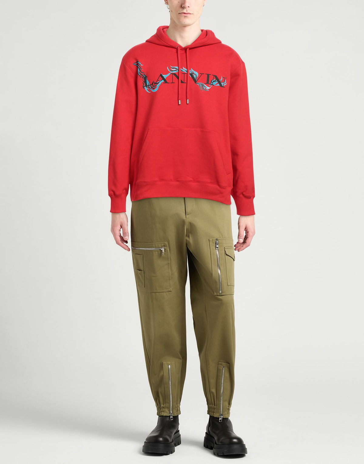 Lanvin Mens Sweatshirt in Red