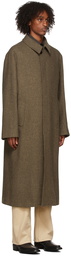 Lemaire Brown Straight Wool Coat