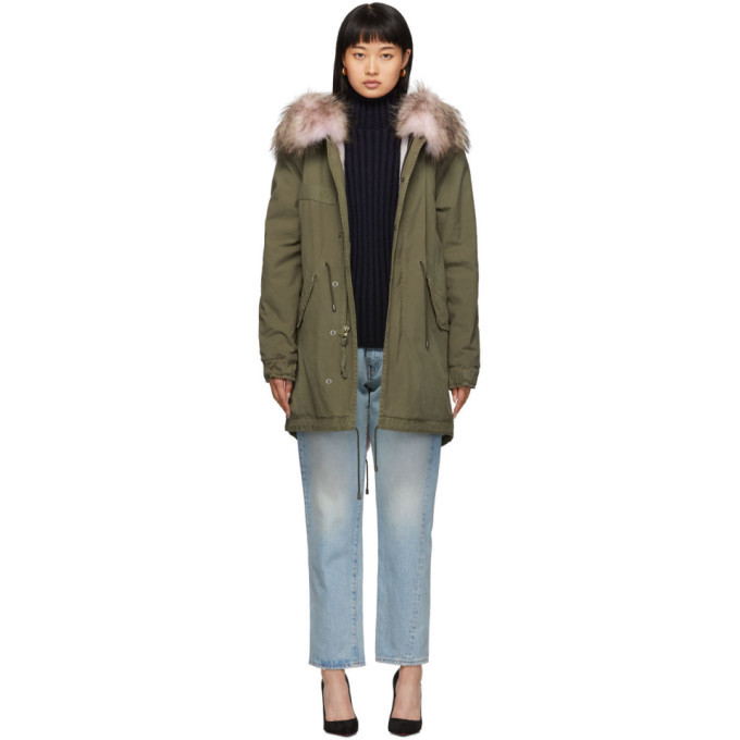 Photo: Mr and Mrs Italy Green Fur Midi Jazzy Parka
