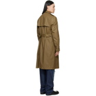 MM6 Maison Margiela Khaki Coated Cotton Trench Coat