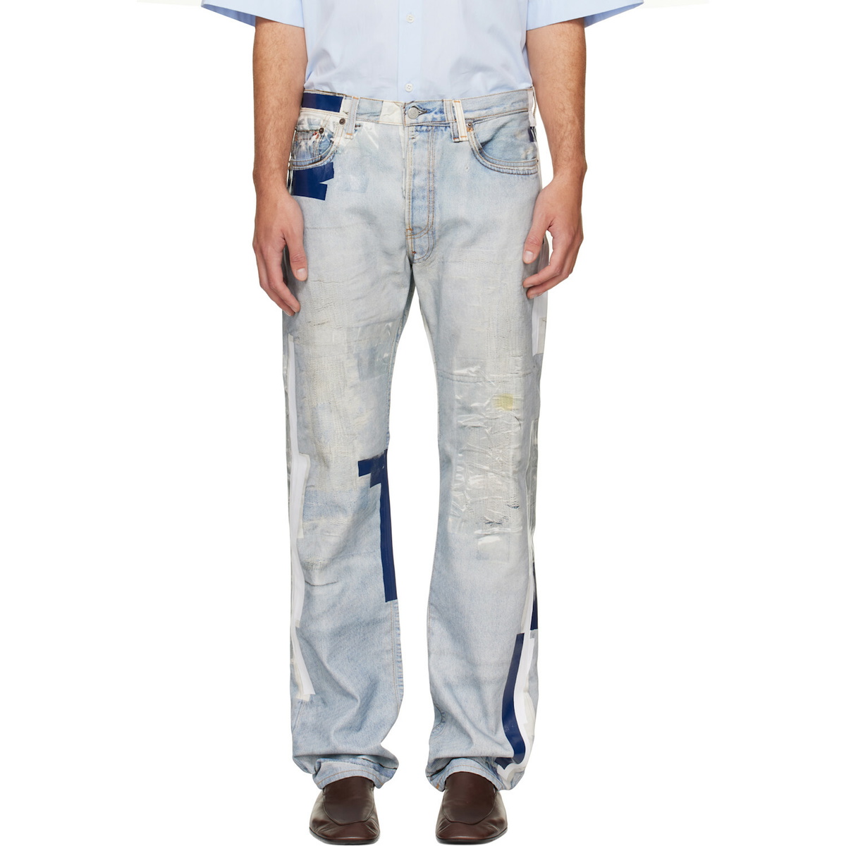 Acne Studios Blue Trompe-L'oeil Tape 1996M Jeans
