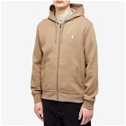 Polo Ralph Lauren Double Knit Hoody in Dark Taupe Heather