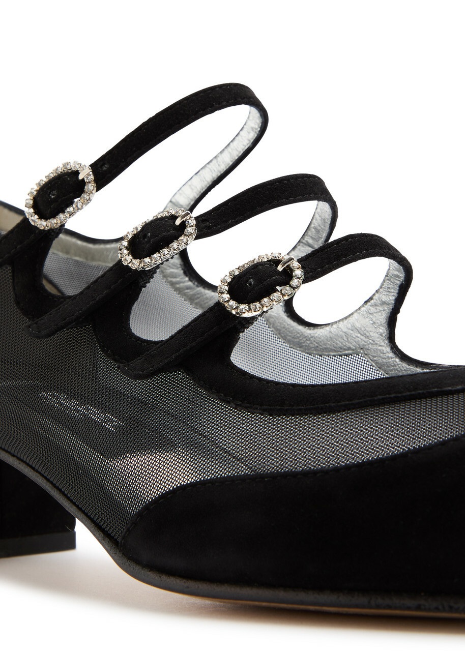 Carel Kinight 40 Mesh and Suede Mary Jane Pumps