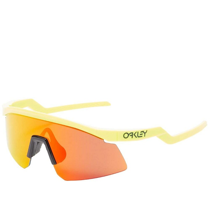 Photo: Oakley Men's Hydra Sunglasses in Tennis Ball Yellow/Prizm Ruby