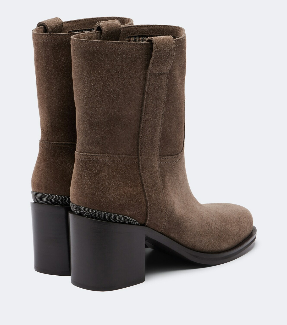 Brunello Cucinelli Monili suede ankle boots