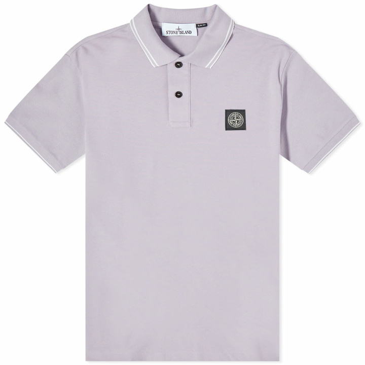 Photo: Stone Island Men's Patch Polo Shirt in Lavender