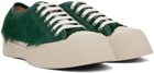 Marni Green Long-Hair Pablo Sneakers