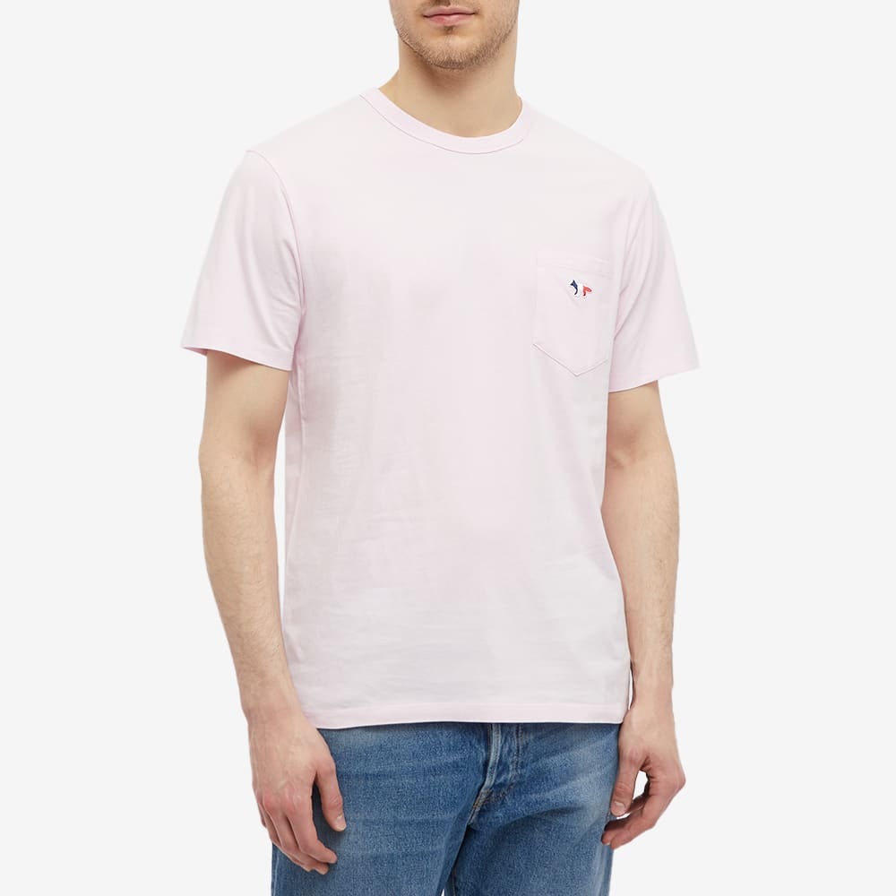 Maison Kitsuné Men's Tricolor Fox Patch Pocket T-Shirt in