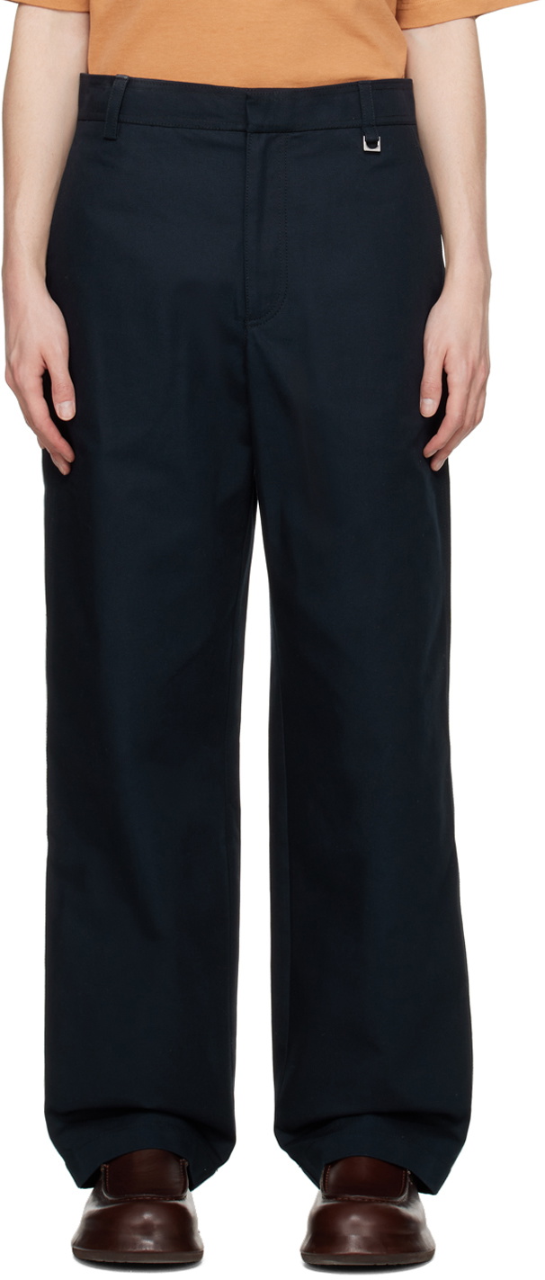 Jacquemus Navy Le Raphia 'Le Pantalon Banho' Trousers Jacquemus