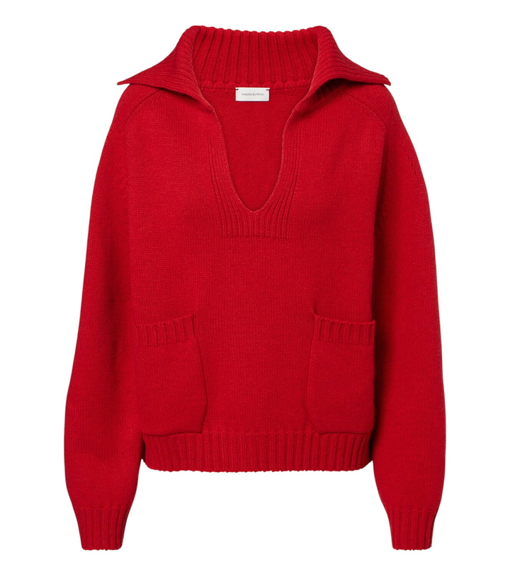 Photo: Magda Butrym Wool and cashmere polo sweater