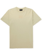 FEAR OF GOD - Logo-Flocked Cotton-Jersey T-Shirt - Green