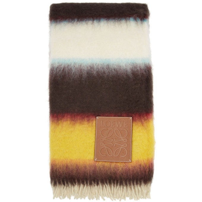 Photo: Loewe Multicolor Mohair Striped Blanket