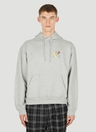 Perennial Will Sheldon Print Hooded Sweatshirt in Grey