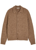 Ymc Rat Pack Wool-blend Cardigan Taupe