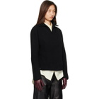 MACKAGE Black Gladys Knit Half-Zip Pullover Sweater