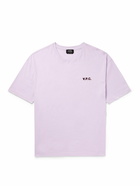 A.P.C. - Joachim Logo-Print Cotton-Jersey T-Shirt - Purple