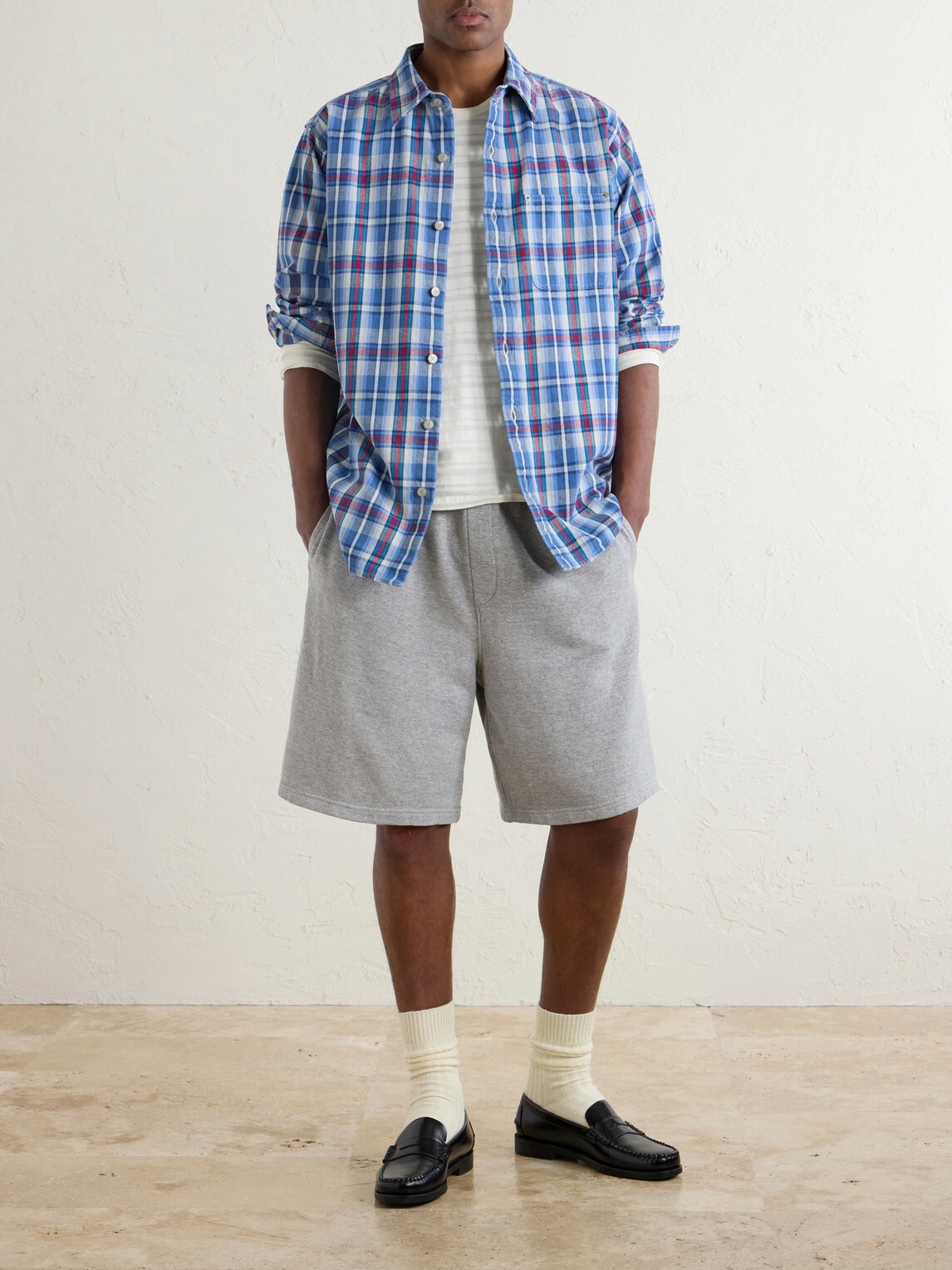 Aimé Leon Dore - Checked Cotton-Twill Shirt - Blue